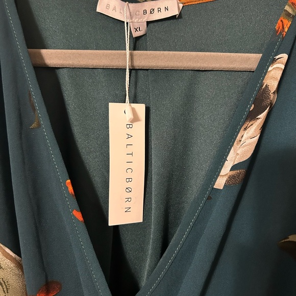 Baltic Born Teal Floral Dress XL NWT - Picture 4 of 9